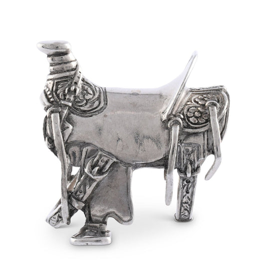 Pewter Cowboy Saddle Napkin Ring